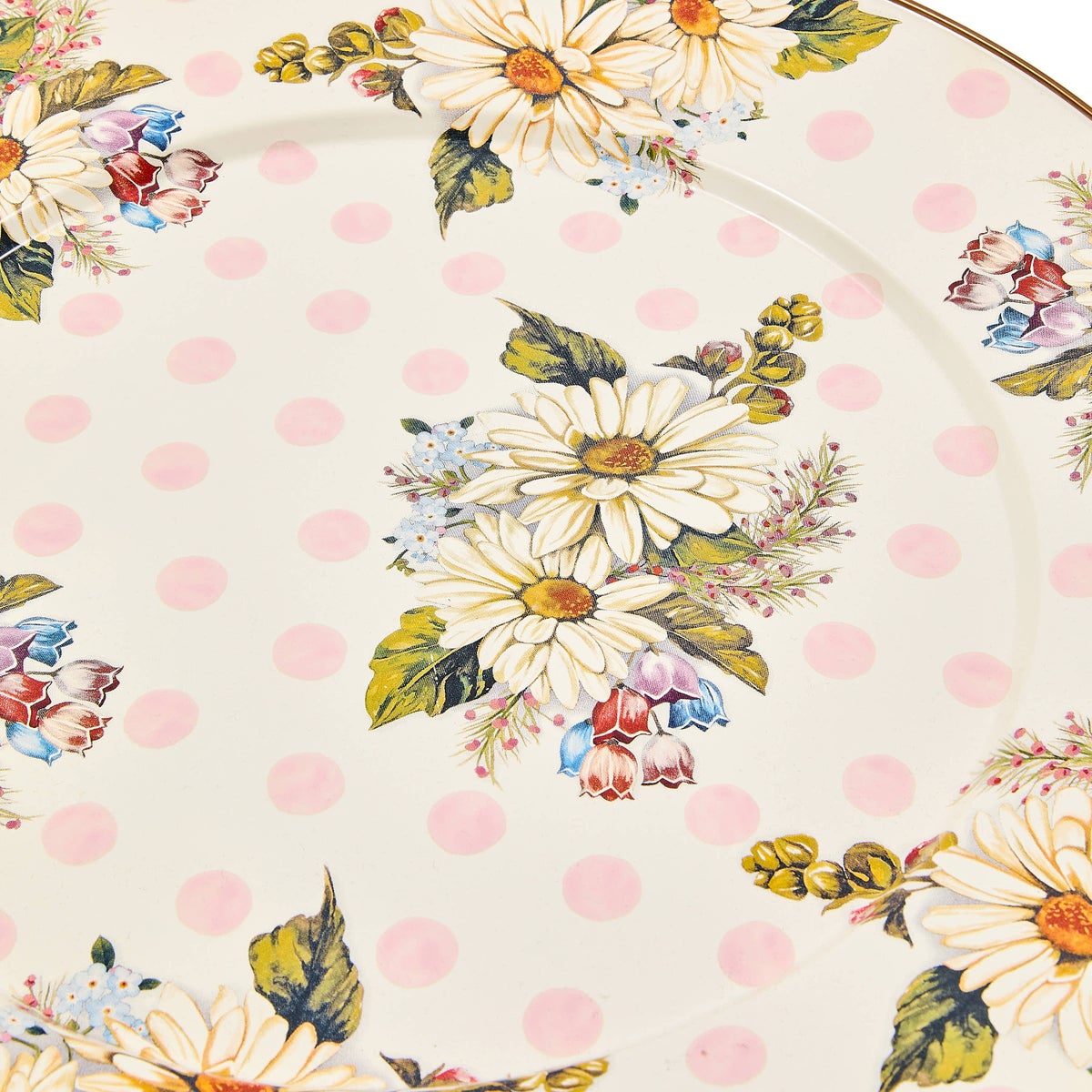 Wildflowers Pink Large Pedestal Platter - Image 3