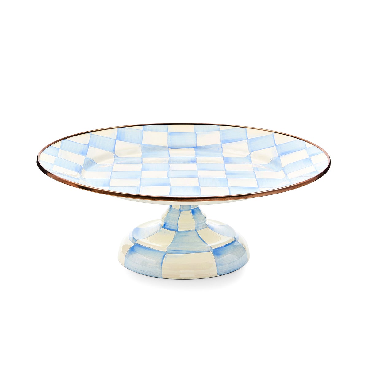 Sky Check Small Pedestal Platter