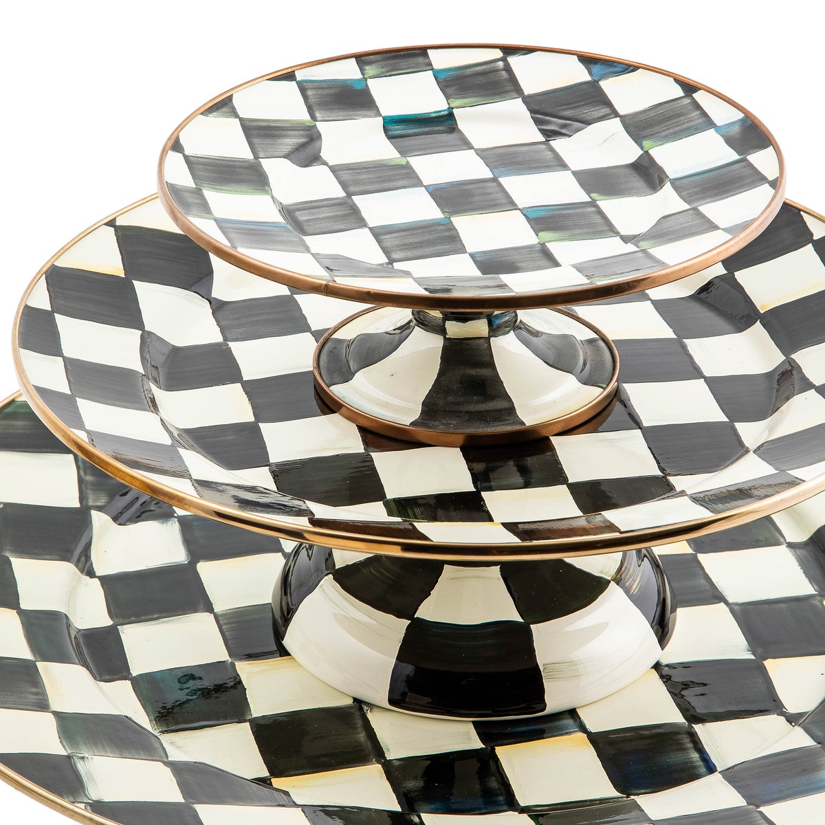 Courtly Check Small Pedestal Platter - Image 7
