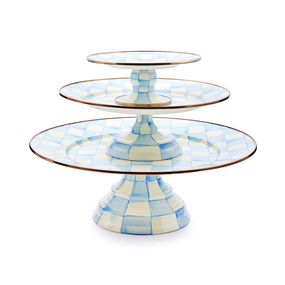 Sky Check Mini Pedestal Platter - Image 3