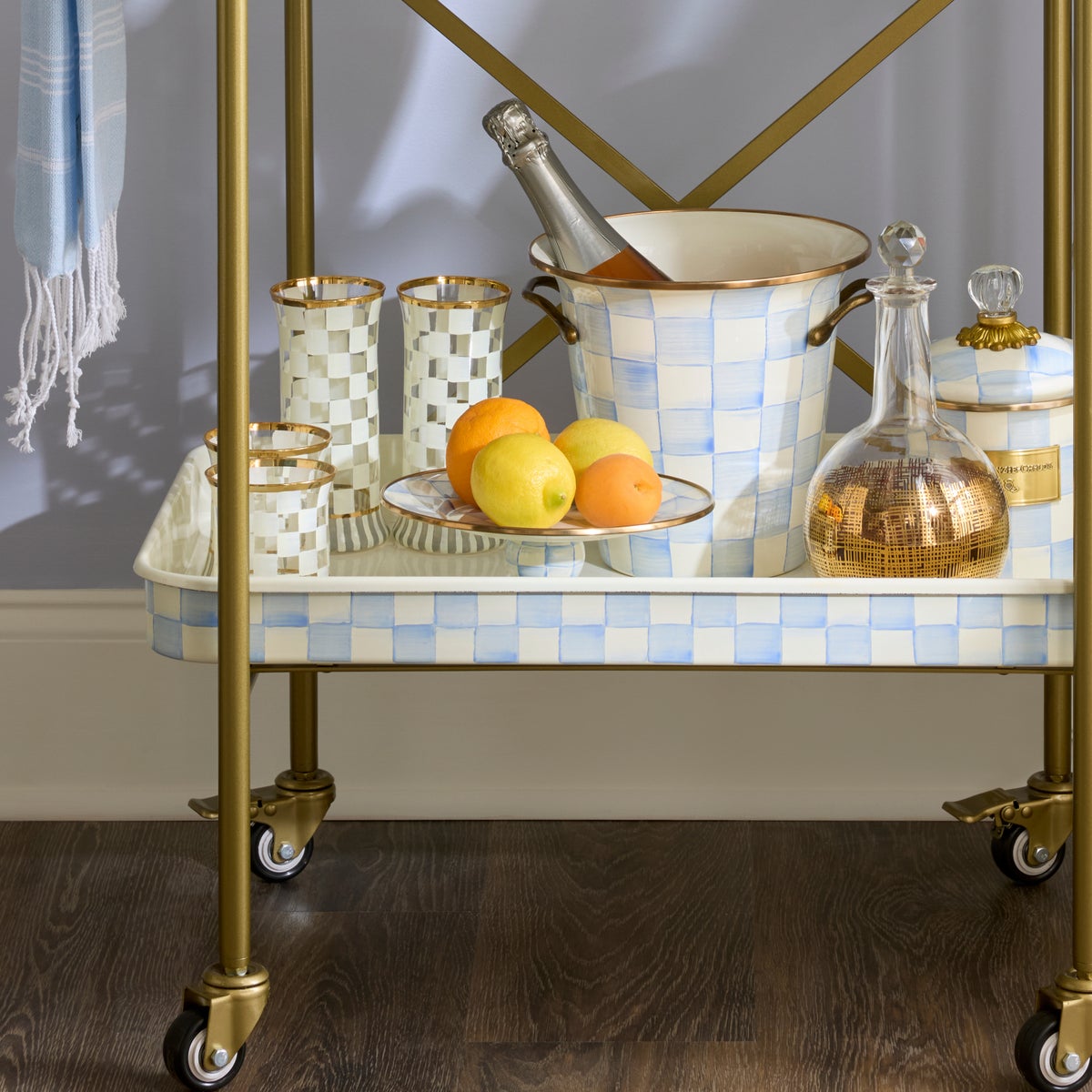 Sky Check Mini Pedestal Platter - Image 7