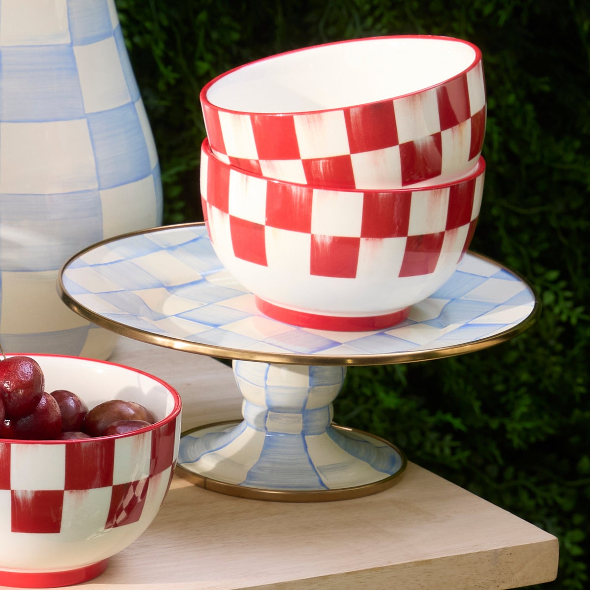 Sky Check Mini Pedestal Platter - Image 8
