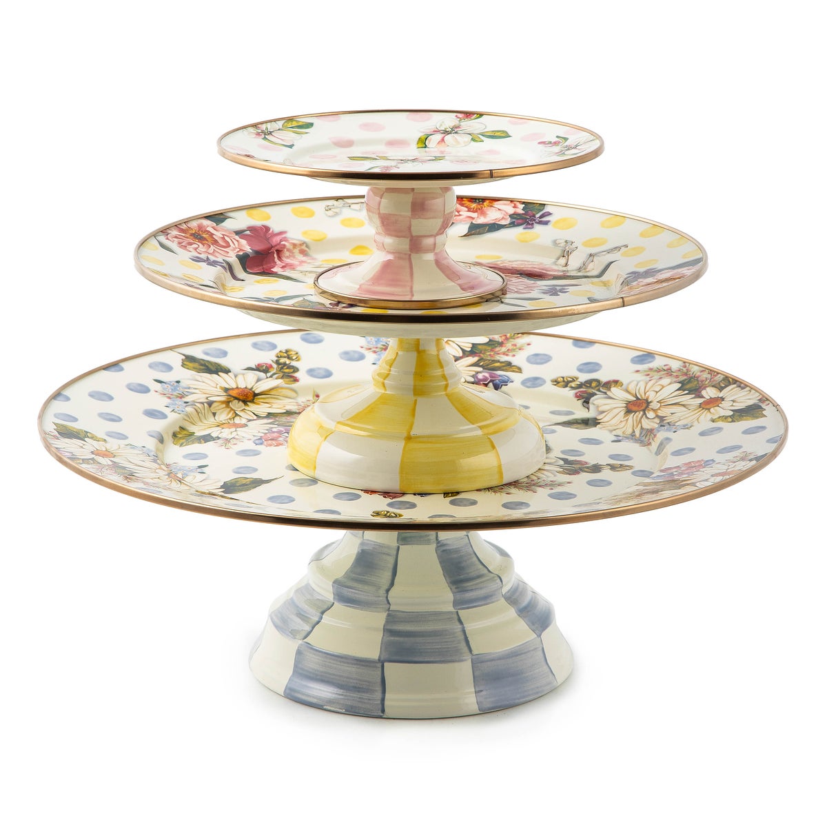 Wildflowers Pink Mini Pedestal Platter - Image 3