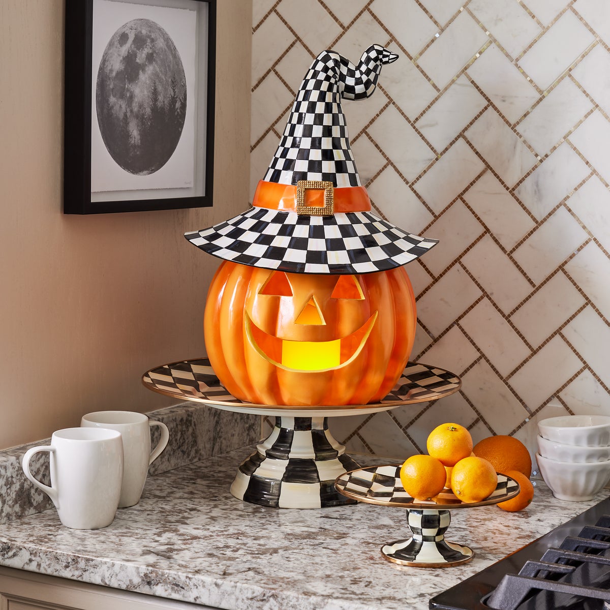 Courtly Check Mini Pedestal Platter - Image 7
