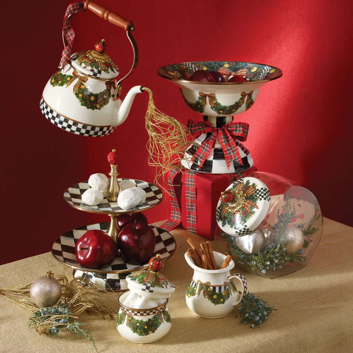Courtly Check Two Tier Sweet Stand - Image 5
