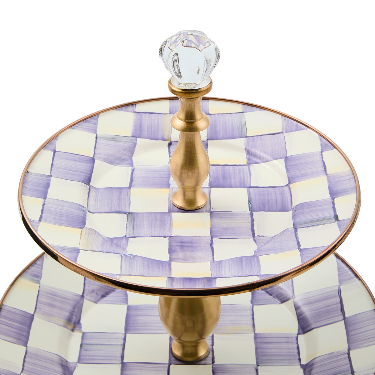 Violet Check Two Tier Sweet Stand - Image 3