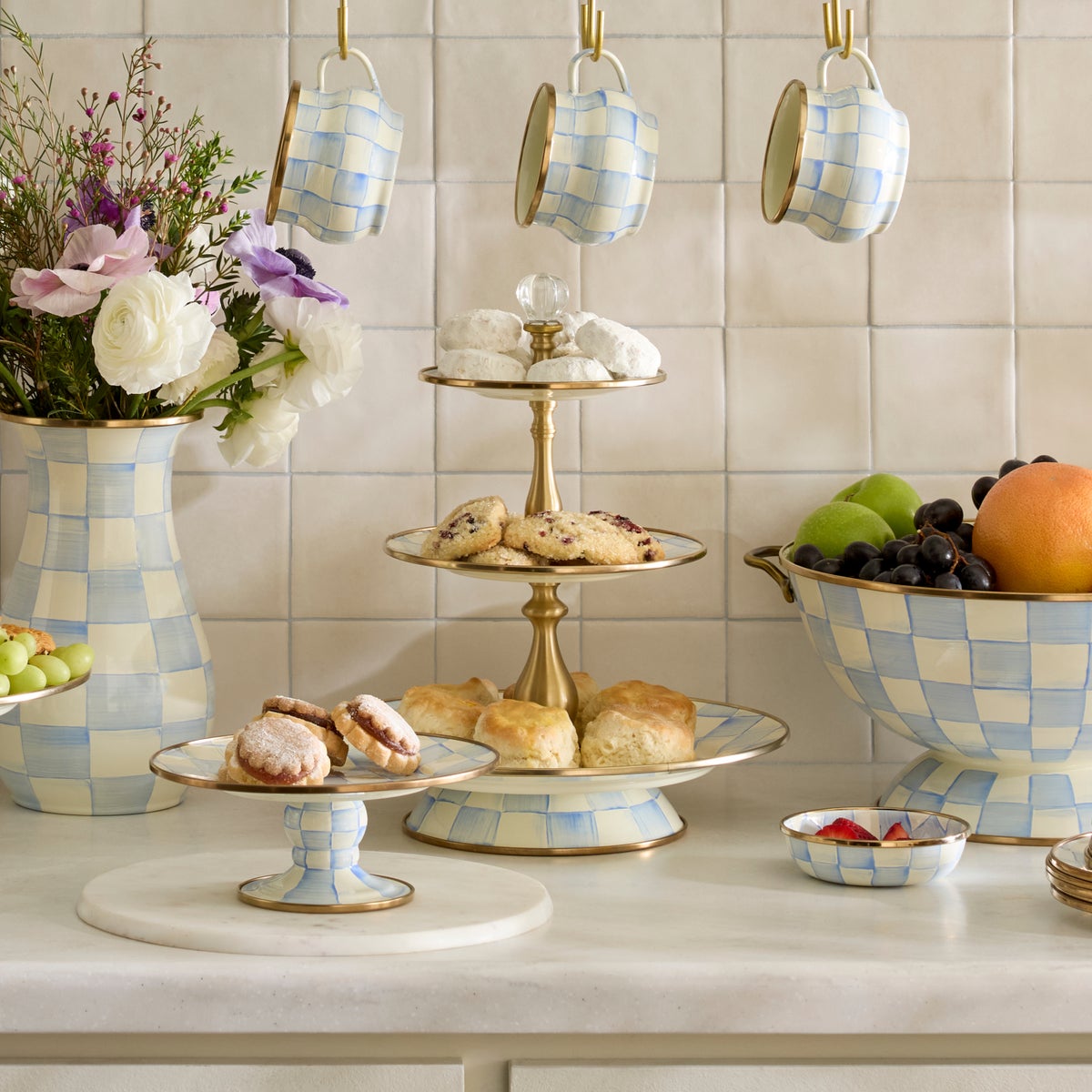 Sky Check Three Tier Sweet Stand - Image 5
