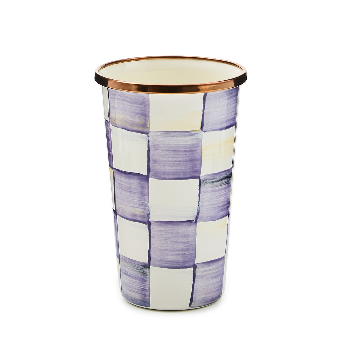 Violet Check 10 Ounce Tumbler