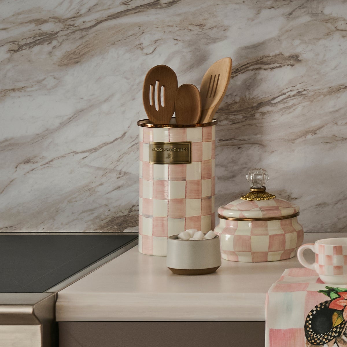 Rosy Check Utensil Holder - Image 2
