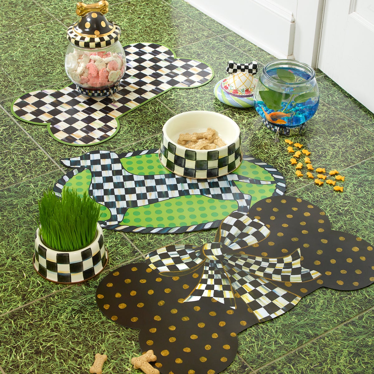 Courtly Check Large Pet Dish - Image 4