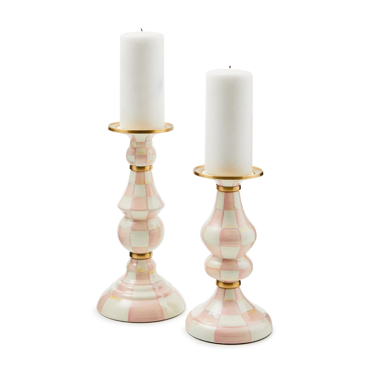 Rosy Check Large Pillar Candlestick - Image 4