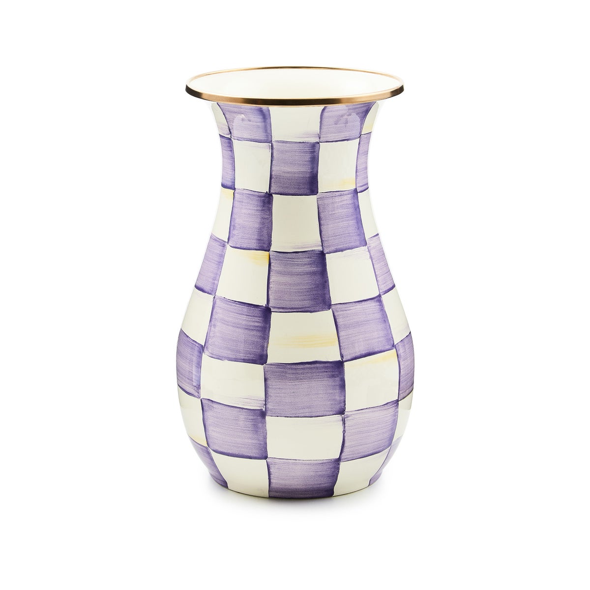 Violet Check Tall Vase