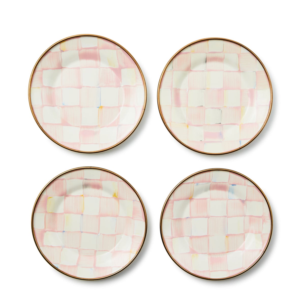 Rosy Check Appetizer Plates, Set of 4 - Image 4