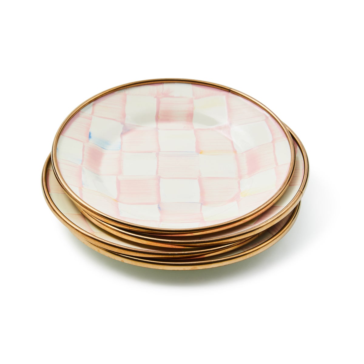 Rosy Check Appetizer Plates, Set of 4 - Image 5